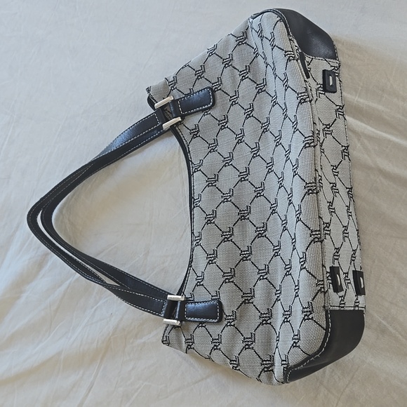 Small, Black And Gray Ralph Lauren Shoulder Purse, RL Logo Y2K - Picture 1 of 7